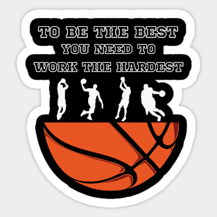 Retro Vintage Basketball Quote Sticker